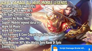 Script Damage Mobile Legends + Attack Speed No Password Patch Terbaru | Mobile Legends