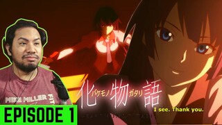 THIS GIRL IS DANGEROUS! 😱 | Bakemonogatari Episode 1 [REACTION]