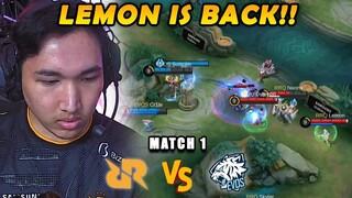 DEBUT LEMON DYREN DI MPL S12!! EVOS BENER2 DIAYAMIN OLEH RRQ!!  - RRQ VS EVOS MATCH 1