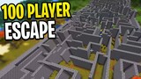 Minecraft: 100 Player PRISON ESCAPE Challenge!