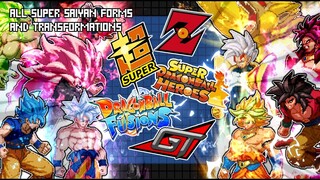 ALL Super Saiyan Transformations and Forms by Saiyans in Dragon Ball Z, GT, Super, Heroes and Games!