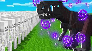 1000 SKELETONS เทียบกับ VOID DINOSAUR (Minecraft Mob Battle)