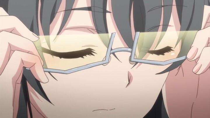 "Who wouldn't be confused by this glasses-wearing Yukino?"