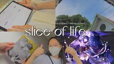 slice of life vlog || manga haul & unboxing, online school, genshin impact 🍰🍨