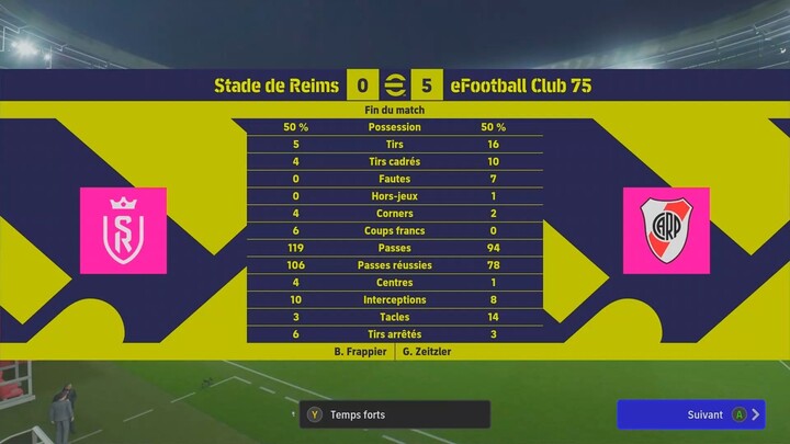 European Clubs • Stade de Reims  🆚 eFootball Club 75