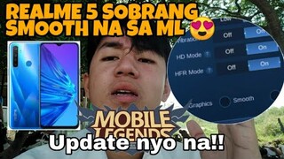 REALME 5 on Mobile legends MAY HIGH FRAME RATE NA REVIEWS | SAGAD GRAPHICS!! (ORIGINAL SERVER)