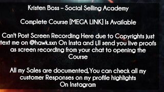 Kristen Boss course - Social Selling Academy download