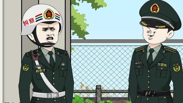 Những tân binh bị phạt bằng cách phải đứng cạnh chỉ huy quân đội để tuần tra, nhưng chỉ huy trung đo