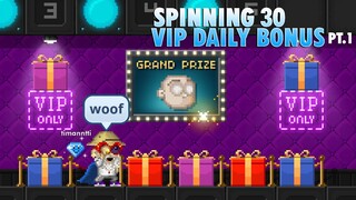 SPINNING 30 VIP DAILY BONUS pt.1 | Pixel Worlds