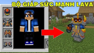 VHBoy Thử Thách Chế Tạo bộ Giáp Sức Mạnh LAVA Pro  Trong Minecraft Pe