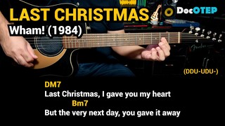 Last Christmas - Wham! (1984) Easy Guitar Chords Tutorial with Lyrics