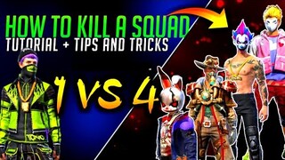 STEP BY STEP TIPS ON HOW TO KILL A SQUAD IN FREE FIRE | 2021 TUTORIAL