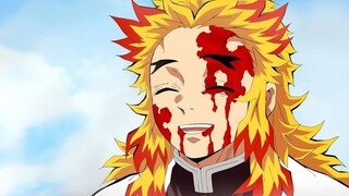 KIMETSU NO YAIBA - RENGOKU KYOJURO MELAWAN AKAZA IBLIS BULAN ATAS KE 3 SAD MOMENT TANJIRO FULL FIGHT