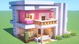 How to make a pink modern villa? ! This damn girly heart! (tutorial)