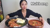 냉털 비빔밥 그리고 실비김치넣은 김치찌개 먹방 Korean Food Bibimbap, Spicy Kimchi Jjigae Mukbang eating show