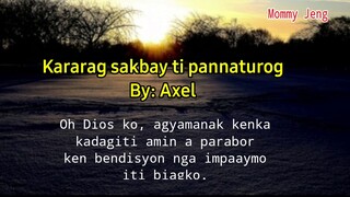 Kararag sakbay ti pannaturog iti rabii (By Axel Almoite Diaz)