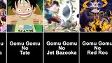 ONE PIECE All Luffy's Gomu Gomu Powers & Techniques Gear 1 - 3 !!