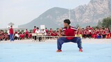 Shaolin Yin Shou Stick Played by A Martial Arts Boy Student