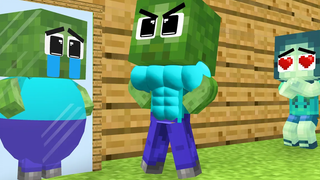 Monster School Fat Zombie เล่นบาสเก็ตบอลเพราะ Herobrine - Sad Story - Minecraft Animation