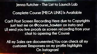 Jenna Kutcher  course - The List to Launch Lab download