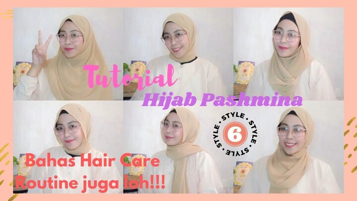 6 Style Tutorial Hijab Pashmina Untuk Lebaran | Hair Cair Routine