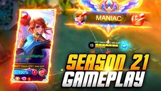 NEW SEASON 21, FIRST FANNY GAMEPLAY!! DOUBLE MANIAC!! | MLBB