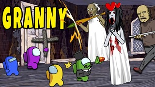 AMONG US vs. GRANNY, GRANDPA and Crazy SLENDRINA | Toonz Funny Animation