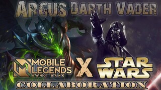 ARGUS STAR WARS SKIN - DARTH VADER | MOBILE LEGENDS X STAR WARS COLLABORATION