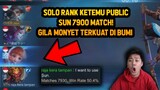 SOLO RANK KETEMU PUBLIK SUN 7900 MATCH! GILA BANGET MONYET TERKUAT DI BUMI -  Mobile Legends
