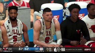 NBA2K21 MODDED FULL GAME HIGHLIGHTS KNICKS VS BULLS I NBA Regular Season I  I November 21, 2021