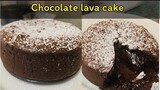4 ingredients lava cake (no mixer, no oven)