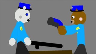 Officer Doggy Vs Poley - Stick Nodes Roblox Piggy