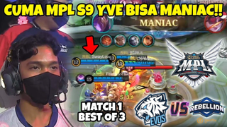 HANYA DI MPL S9 HERO YVE HAMPIR SAVAGE!! GOKIL NI ORG CARA MAENNYA!! MATCH 1 EVOS VS RBL