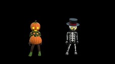 skeleton X pumpkin dance