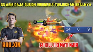 GG ABIS !! RRQ XIN 14 KILL MATI 0 TUNJUKKAN SKILL RAJA GUSION INDO, MUSUH CUMA DIKASIH 6 KILL