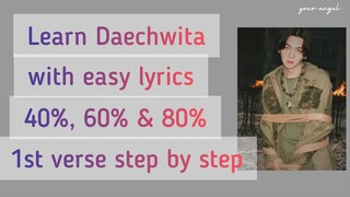 Learn how to rap AGUST D "DAECHWITA" 1st verse with EASY LYRICS PART 1 (50% SLOWMO TUTORIAL)