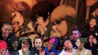 GUESS WHO'S BACK! ATTACK ON TITAN SEASON 4 PART 2 EPISODE 22 BEST REACTION COMPILATION