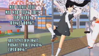 ABIS FITNES KOK MALAH JOGET-JOGET DI TIANG SIH!!?? SAMPE SI EMAK KELAPERAN DONG!!