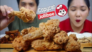 JOLLIBEE CRISPY CHICKEN JOY MUKBANG (COPYCAT) | BIOCO FOOD TRIP