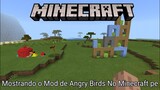 Mostrando o mod de Angry Birds no Minecraft pe