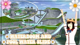 JOIN ME FOR A RIDE ON THE WATERBOOM AND POOL WATER SLIDE || NEW UPDATE SAKURA SCHOOL SIMULATOR