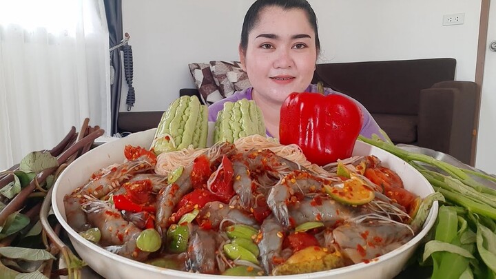 ตำซั่วขนมจีนกุ้งสดเผ็ดๆนัวๆ 16 กันยายน พ.ศ.2565