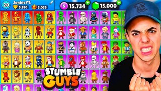 CONSEGUÍ TODAS las SKINS de STUMBLE GUYS *SKINS ESPECIALES*!! - Jonbtc