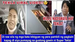 TEKLA VIRAL VIDEO| TEKLA ISSUE| TEKLA AT RAFFY  TULFO | WILLIE REVILLAME NADISMAYA KAY TEKLA|