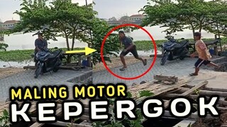 CURANMOR TERBARU 2023 !! Maling Motor Gagal Total Karena Ketahuan Pemiliknya Saat Beraksi