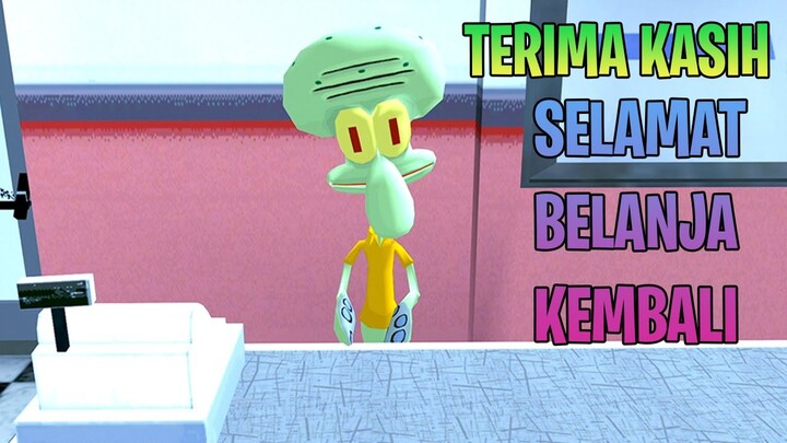 SQUIDWARD KERJA SAMPINGAN DI INDOMARET - GTA Lucu Spongebob