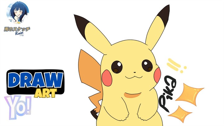 Konten Menggambar - Pikachu Art ⚡