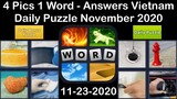 4 Pics 1 Word - Vietnam - 23 November 2020 - Daily Puzzle + Daily Bonus Puzzle - Answer-Walkthrough