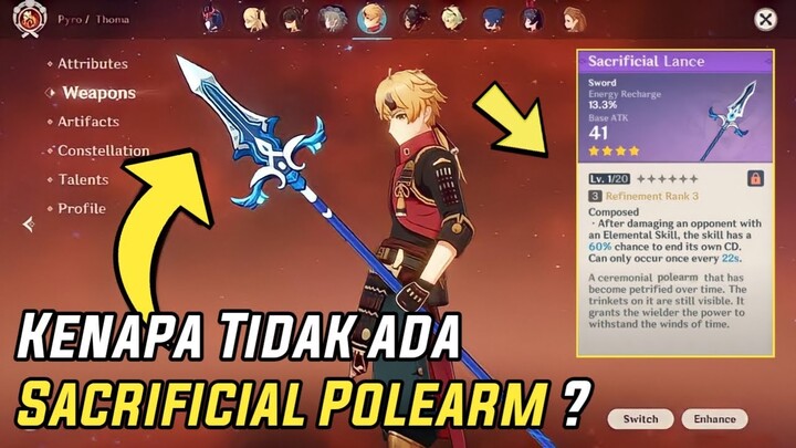 Inilah alasan mengapa Sacrificial Polearm tidak pernah ada | Genshin Impact Indonesia