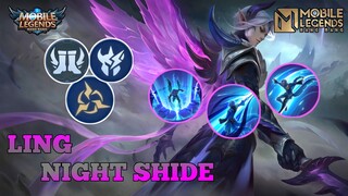 MAIN LING + SKY PIERCER JADI TAMBAH OP || GAMEPLAY LING - NIGHT SHIDE || MLBB